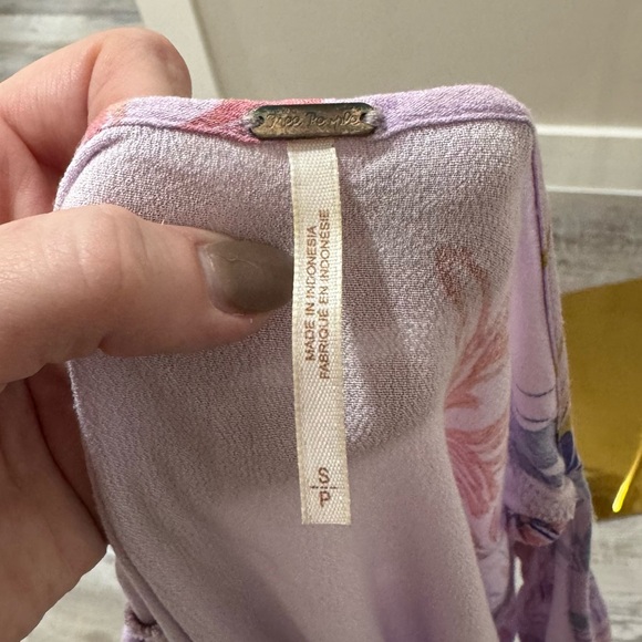 FREE PEOPLE Clear Skies Cold Shoulder Lilac Mini Dress Small - Picture 7 of 7